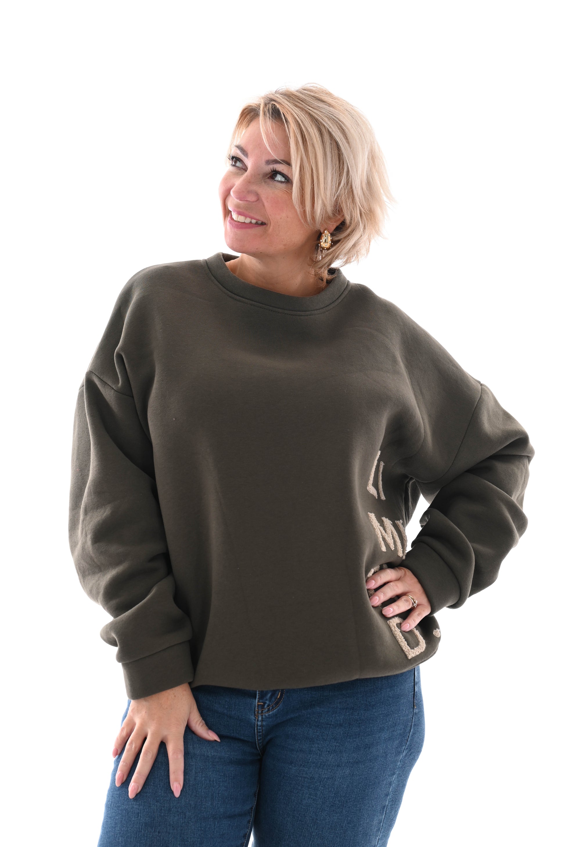 Sweater Limited legergroen