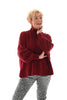 Kort gebreide trui turtle neck bordeaux