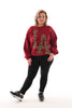 Sweater LA panter/ bordeaux