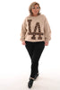 Sweater LA panter/beige