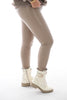 Norfy leather look legging smalle band donker beige