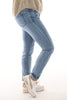 Norfy high waist slim fit blauw