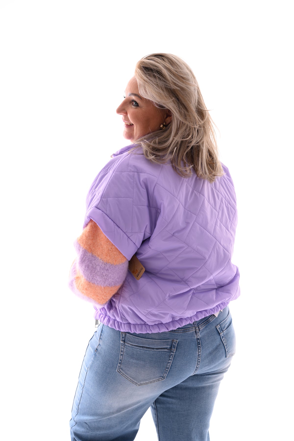 Bodywarmer korte mouwen lila