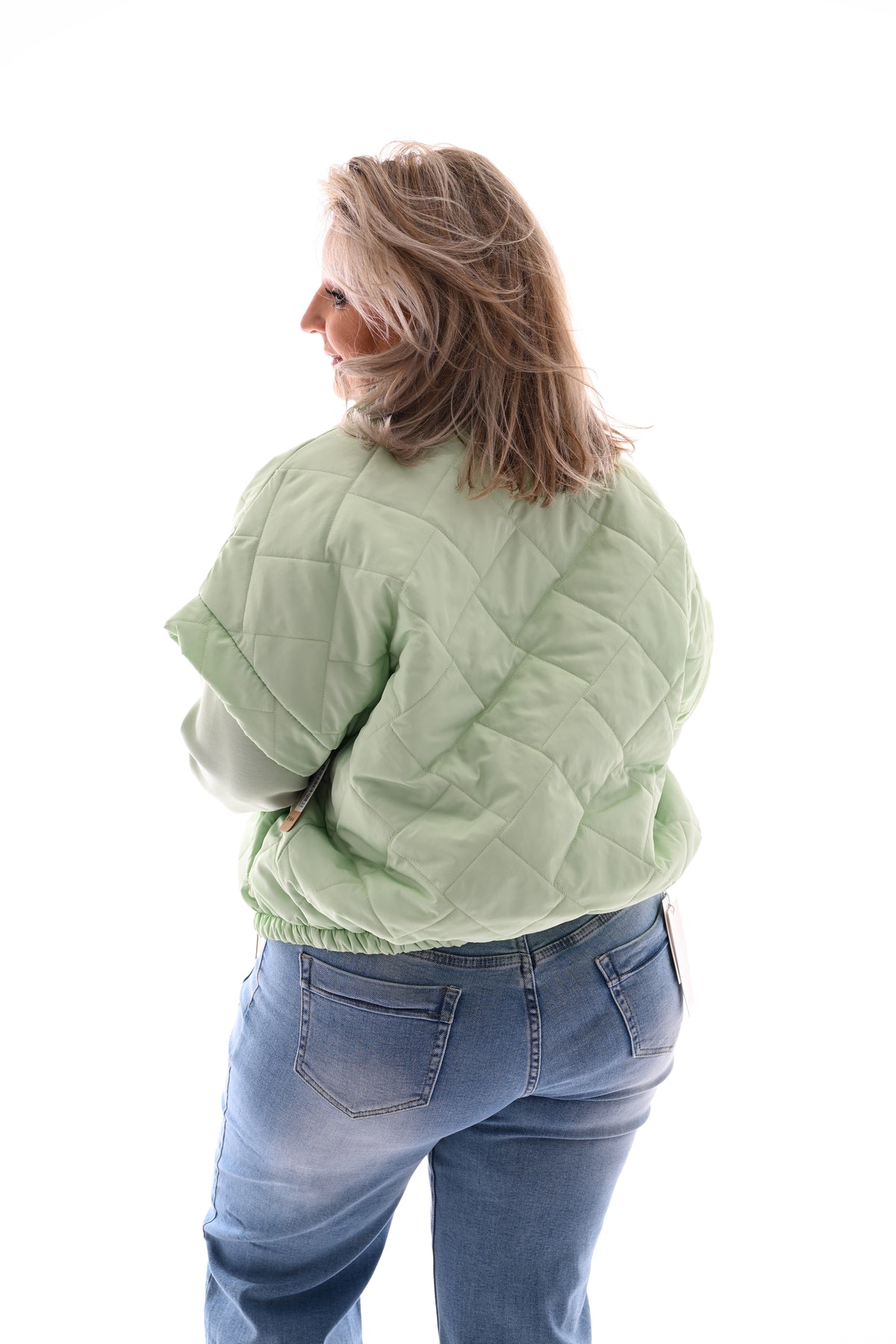 Bodywarmer korte mouwen mintgroen