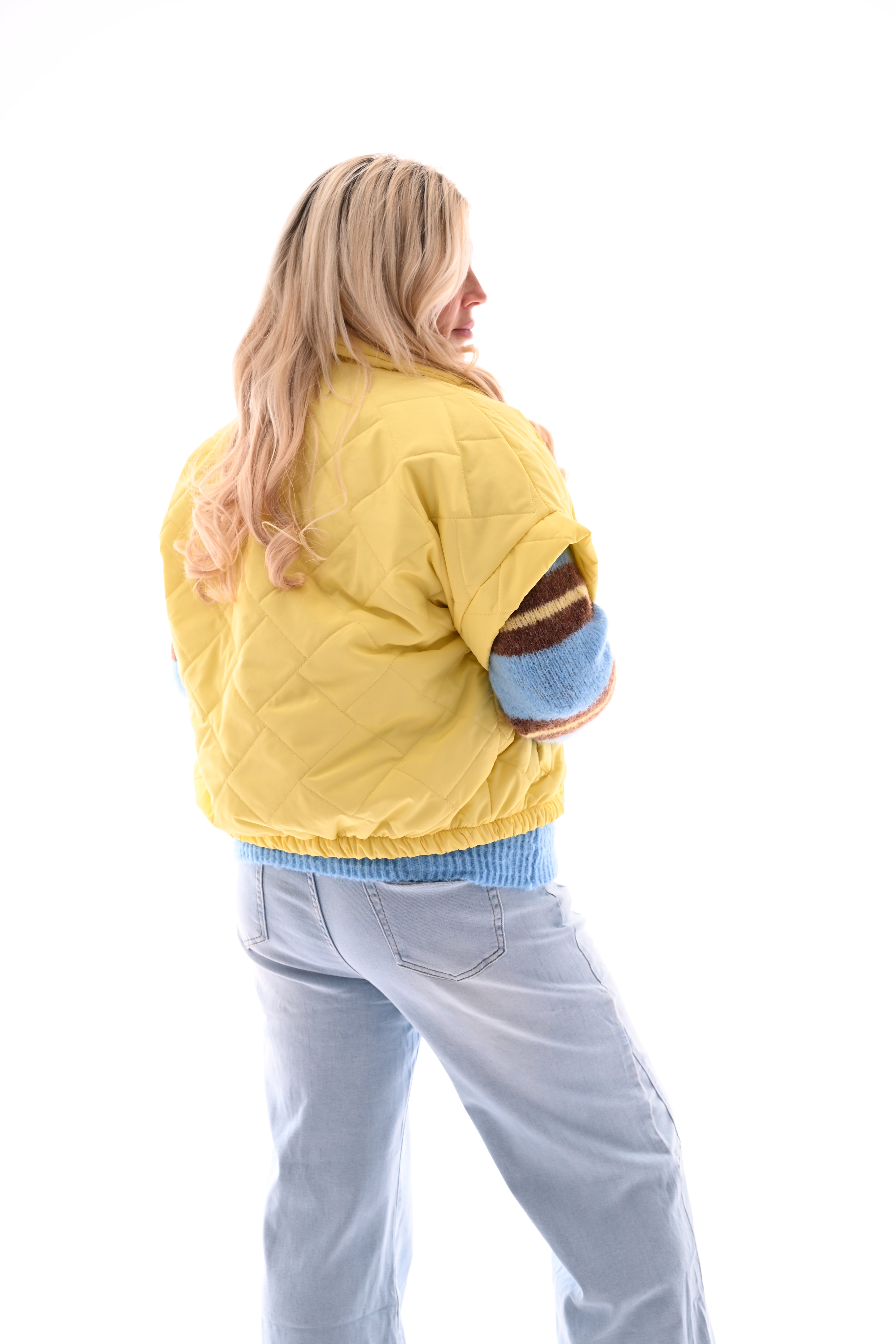 Bodywarmer korte mouwen geel