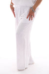 Silky wijde broek paisley wit