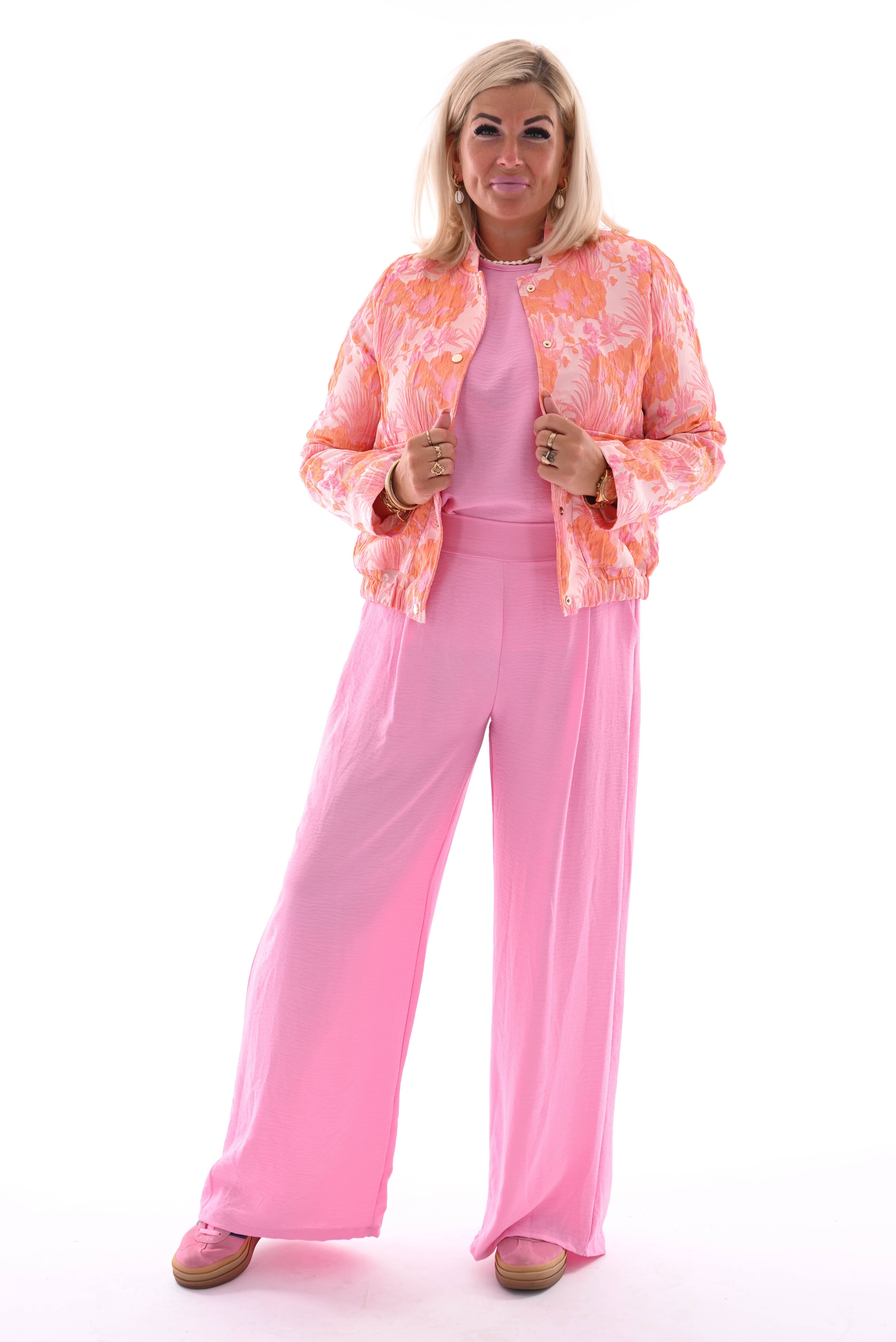 Bomber jasje oranje/roze