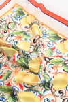 Kort sjaaltje lemon barok roze/oranje