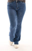 Norfy flaired fit jeans donkere wassing blauw