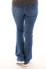 Norfy flaired fit jeans donkere wassing blauw