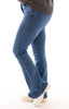 Norfy flaired fit jeans donkere wassing blauw