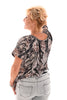 Basic top travel paisley zwart