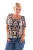 Basic top travel paisley flessengroen