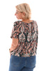 Basic top travel paisley flessengroen