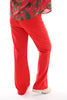 Wijde broek met naad rood