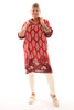 Tuniek viscose barok ophaalmouwen rood