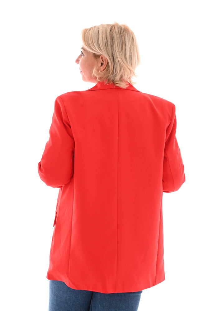 Oversized blazer uni rood