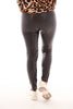 Norfy leather look legging donkerbruin