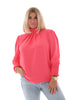 Blouse turtle neck uni koraal