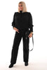 Blouse turtle neck uni zwart