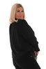 Blouse turtle neck uni zwart