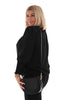 Blouse turtle neck uni zwart