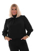 Blouse turtle neck uni zwart