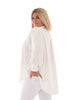 Doorknoop blouse met kraag uni wit