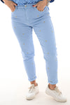 Zac&Zoe Jeans met hartjes blauw