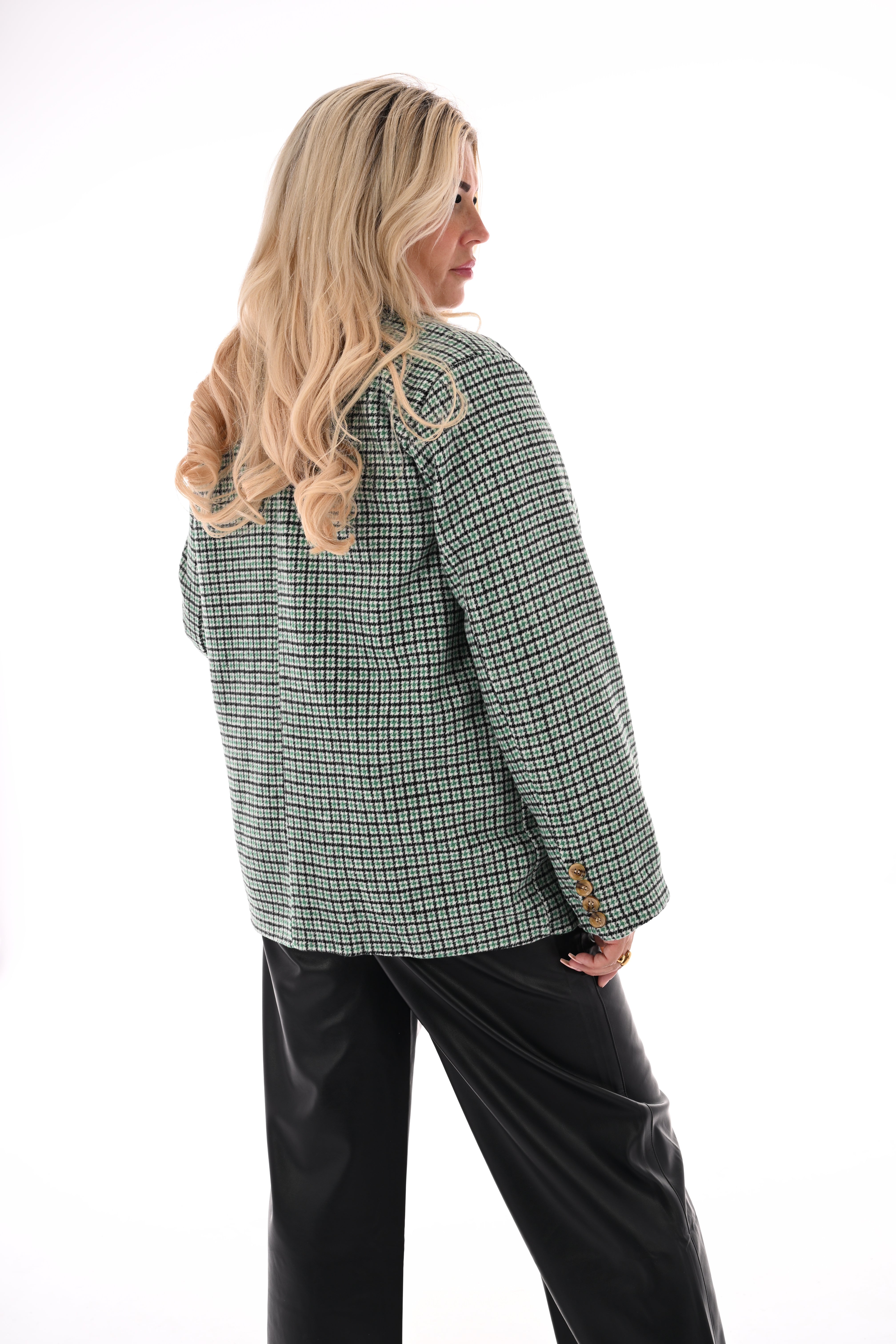 Blazer ruitpatroon groen
