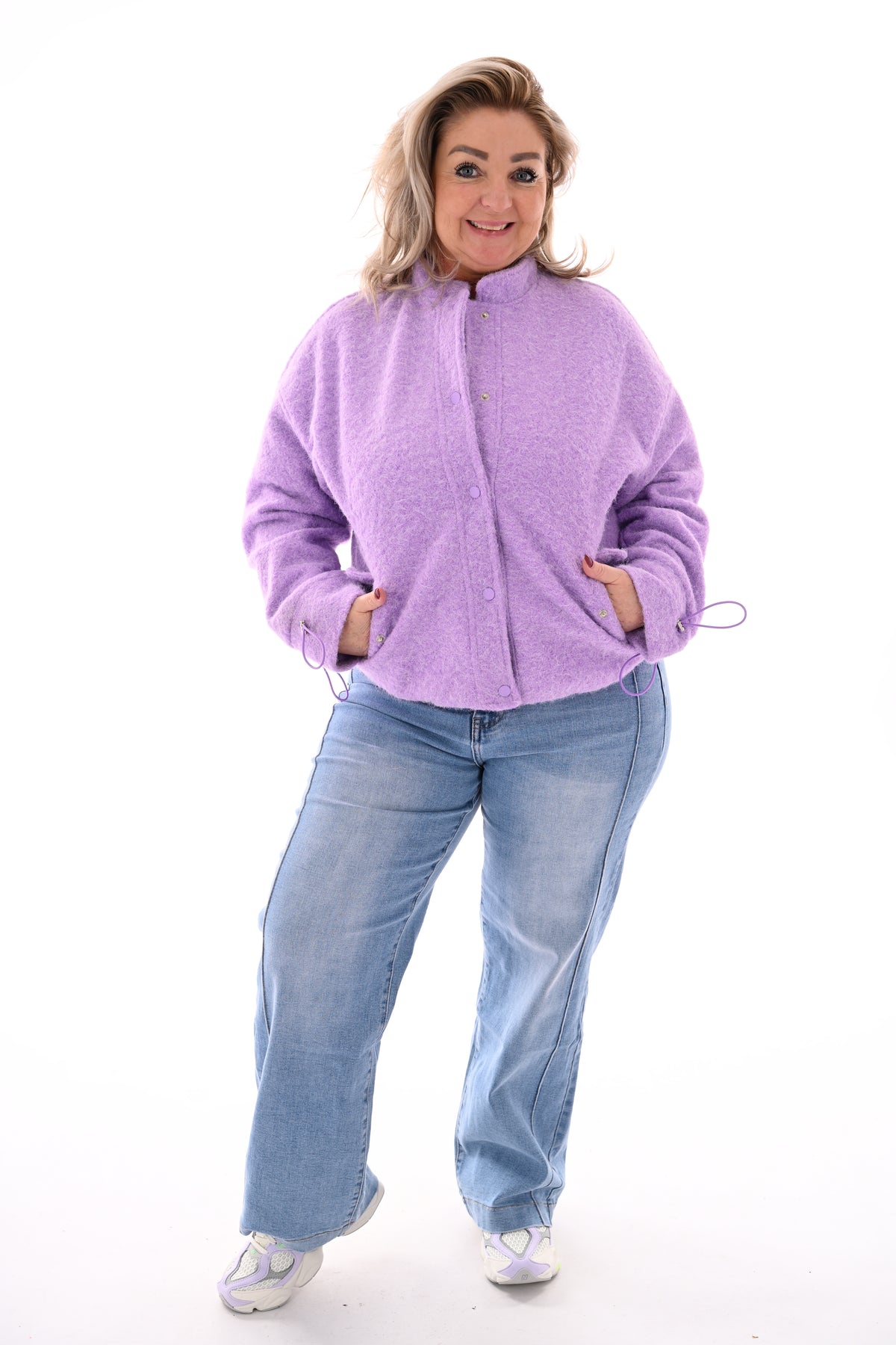 Wavy boucle jasje lila