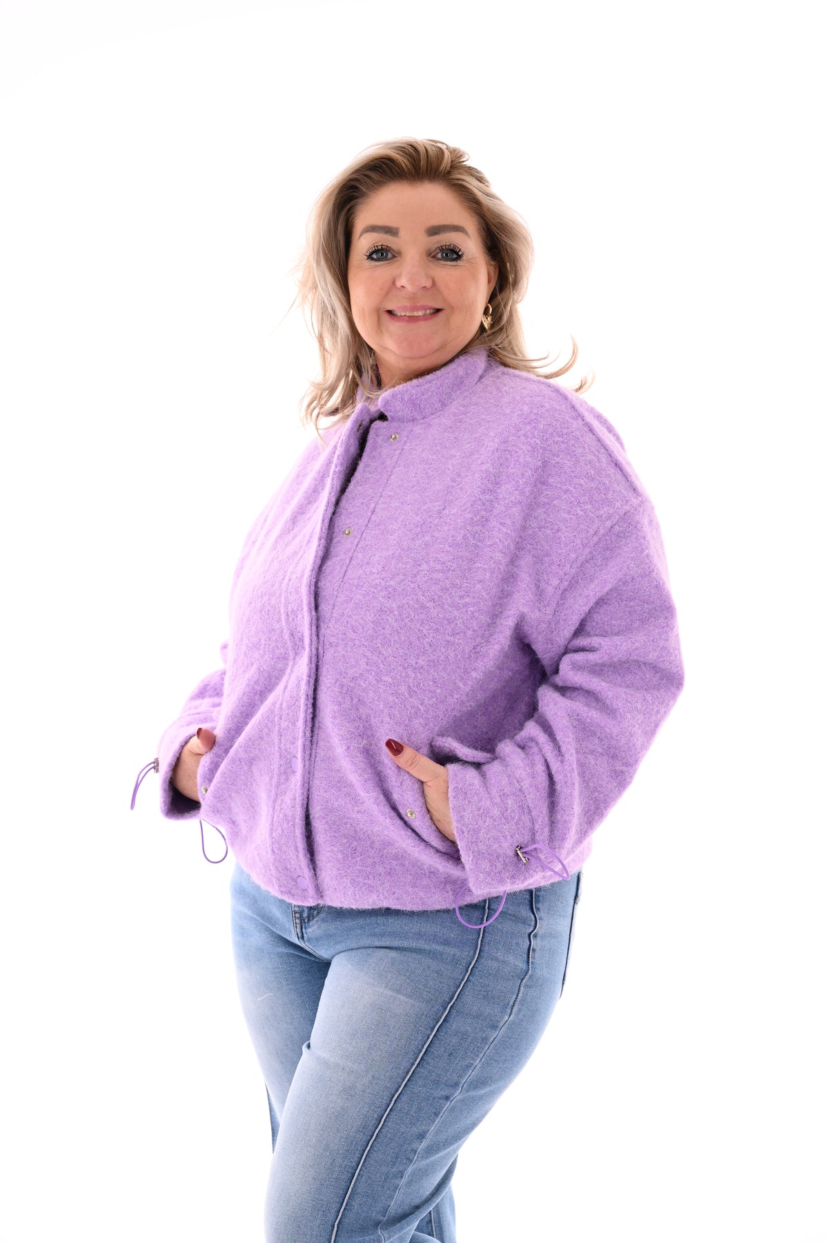 Wavy boucle jasje lila