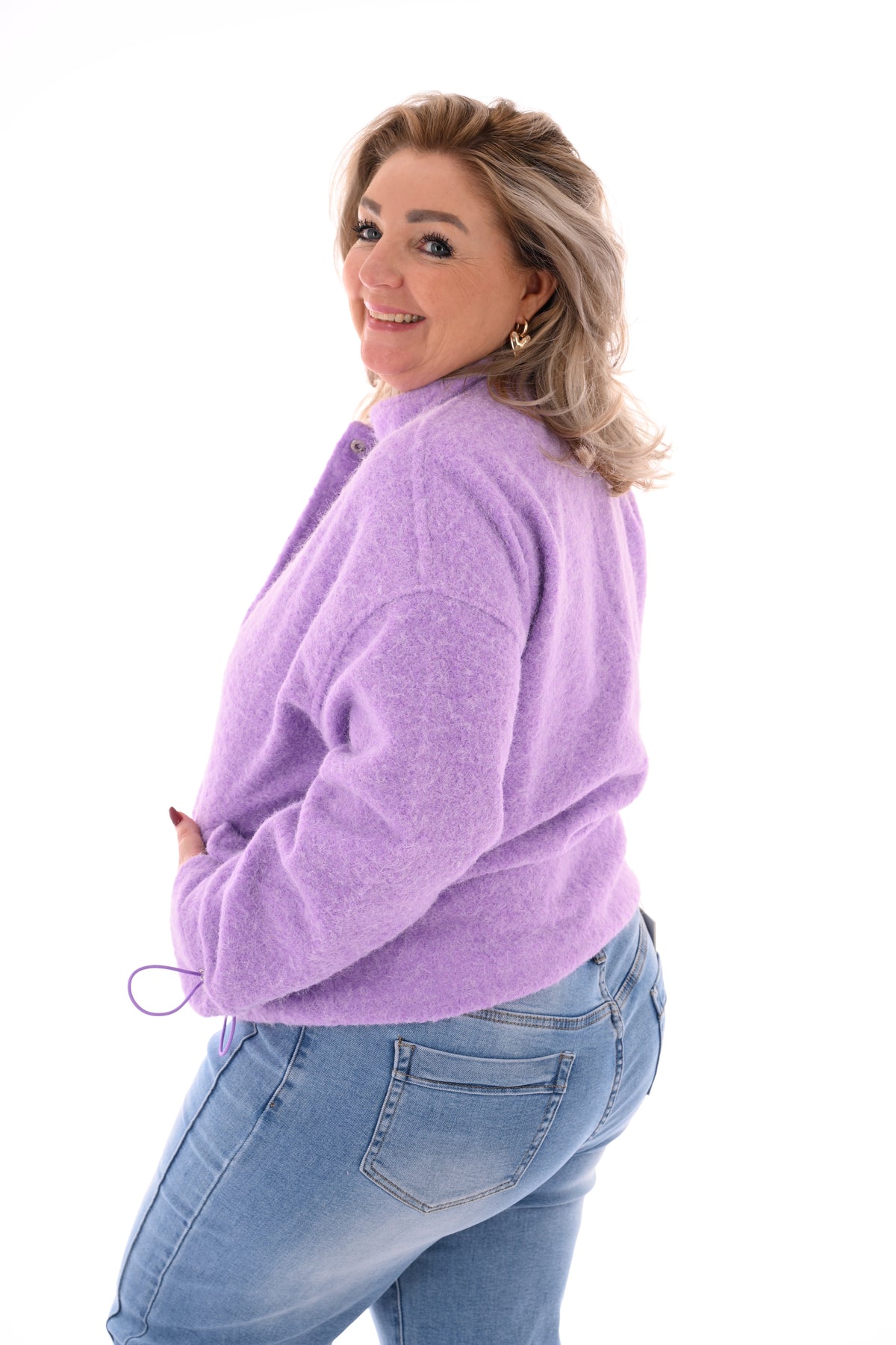 Wavy boucle jasje lila