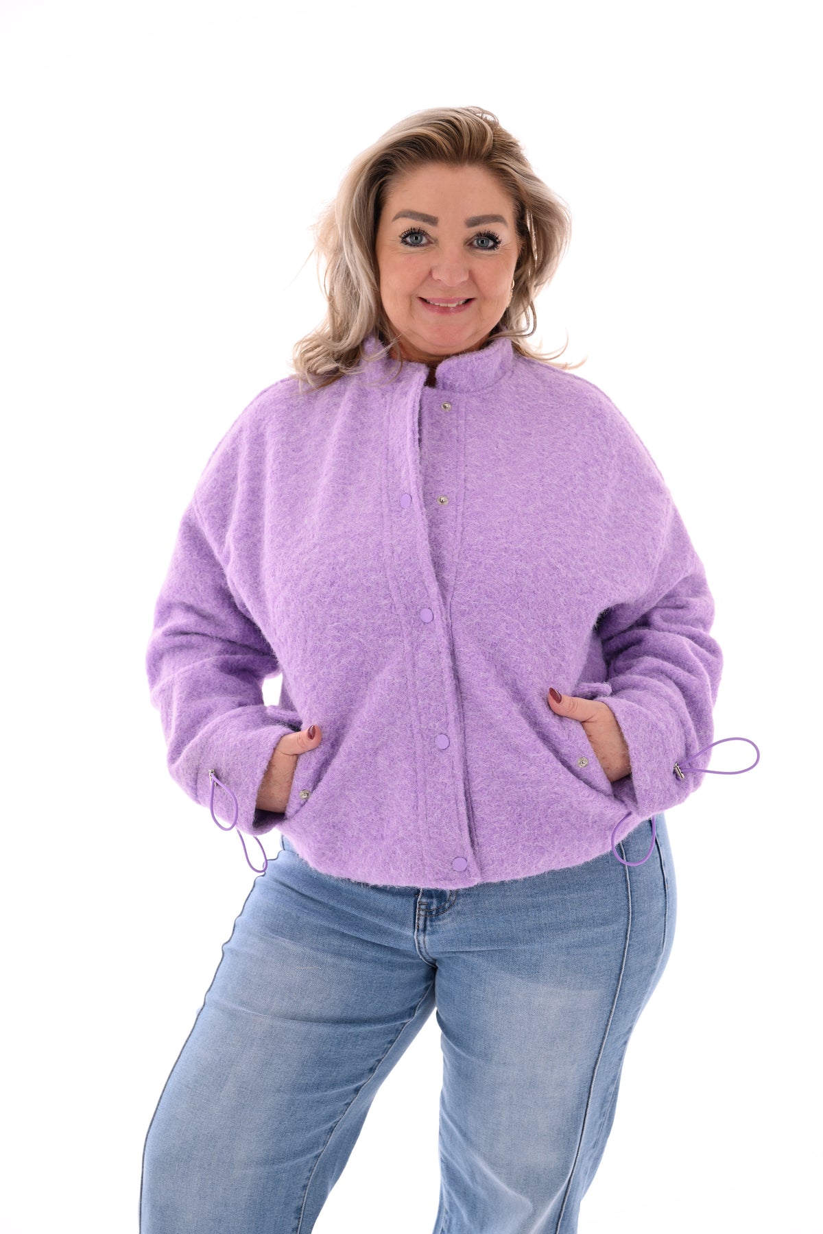 Wavy boucle jasje lila