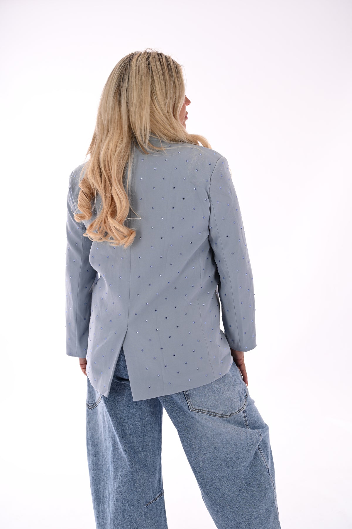 Blazer strass lichtblauw