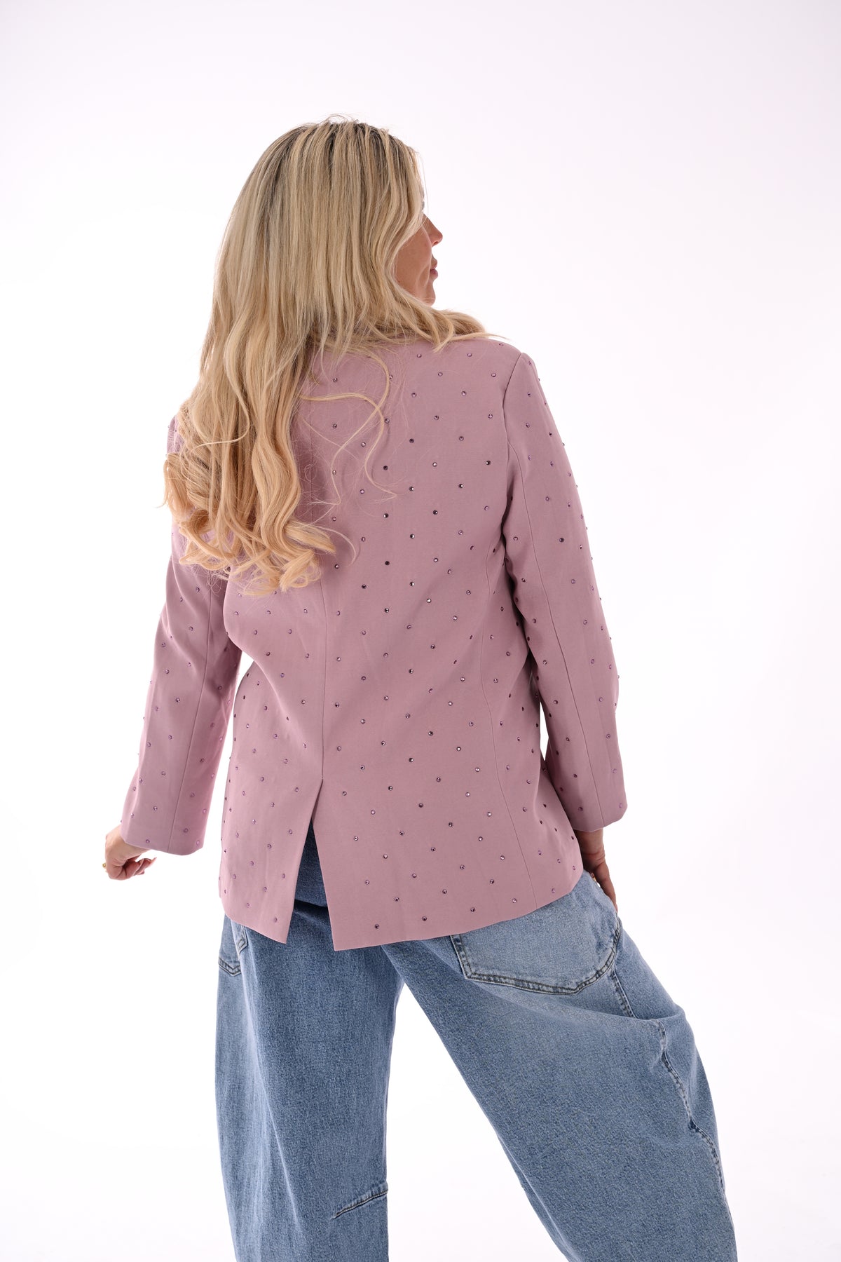 Blazer strass oudroze