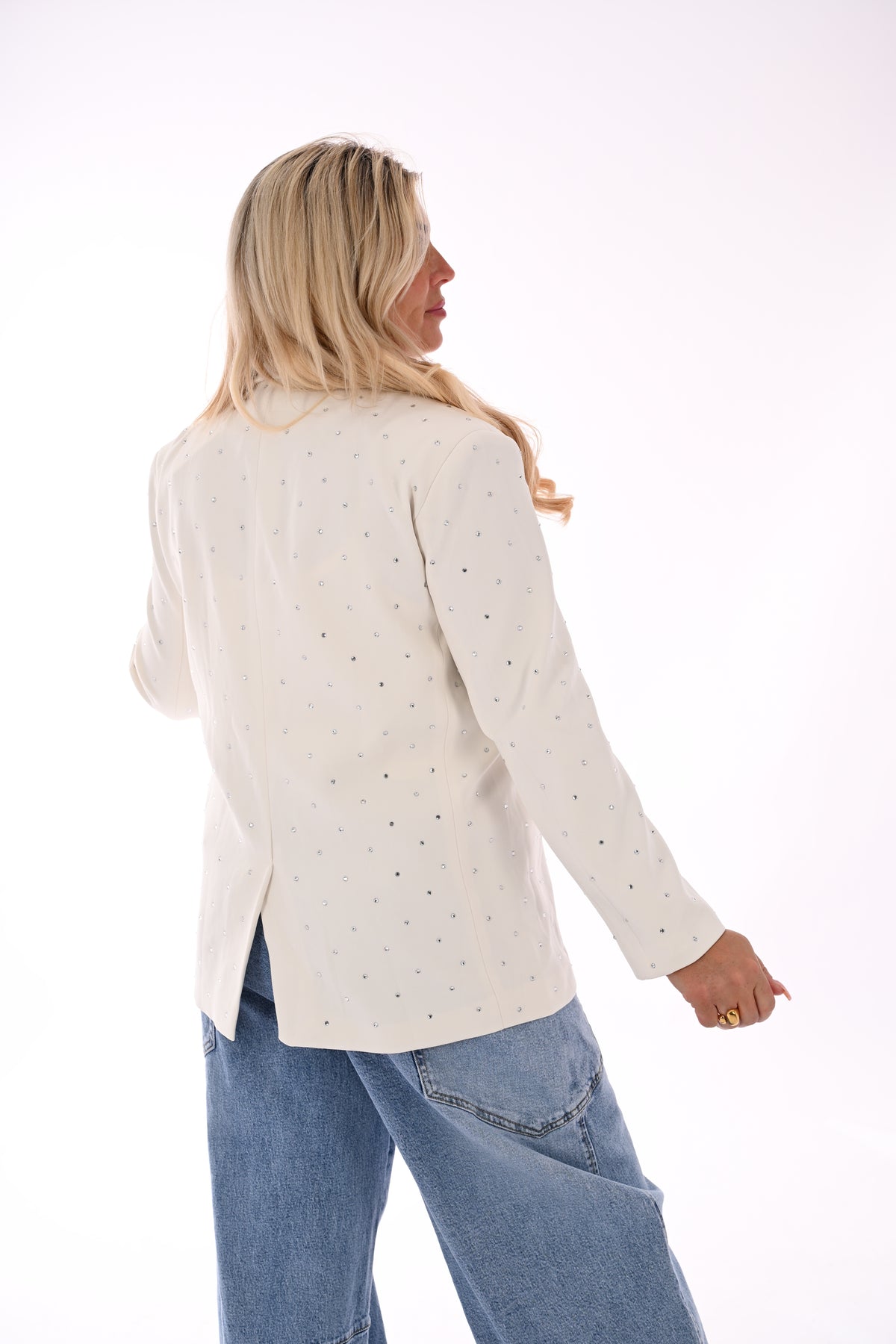 Blazer strass creme