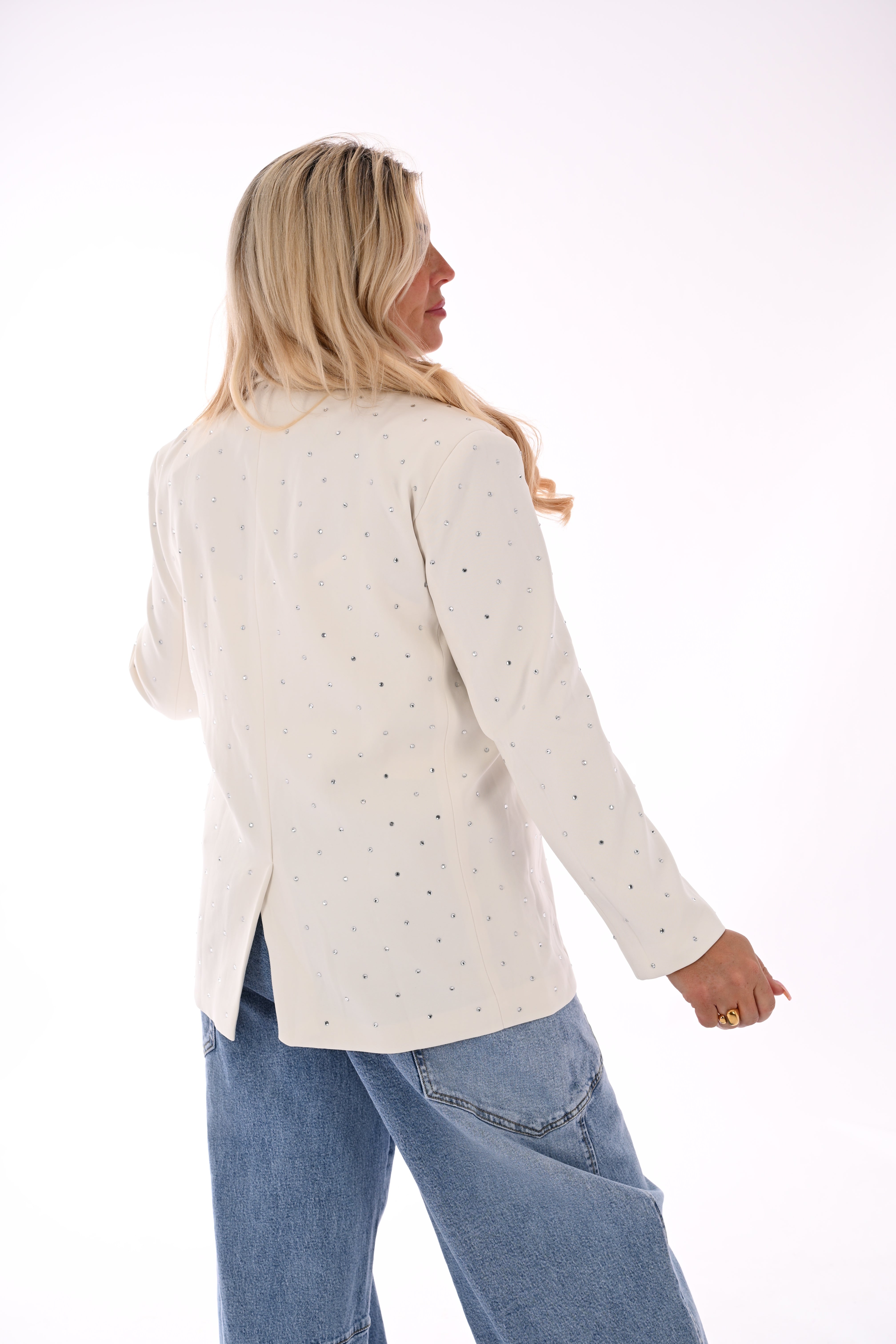 Blazer strass creme
