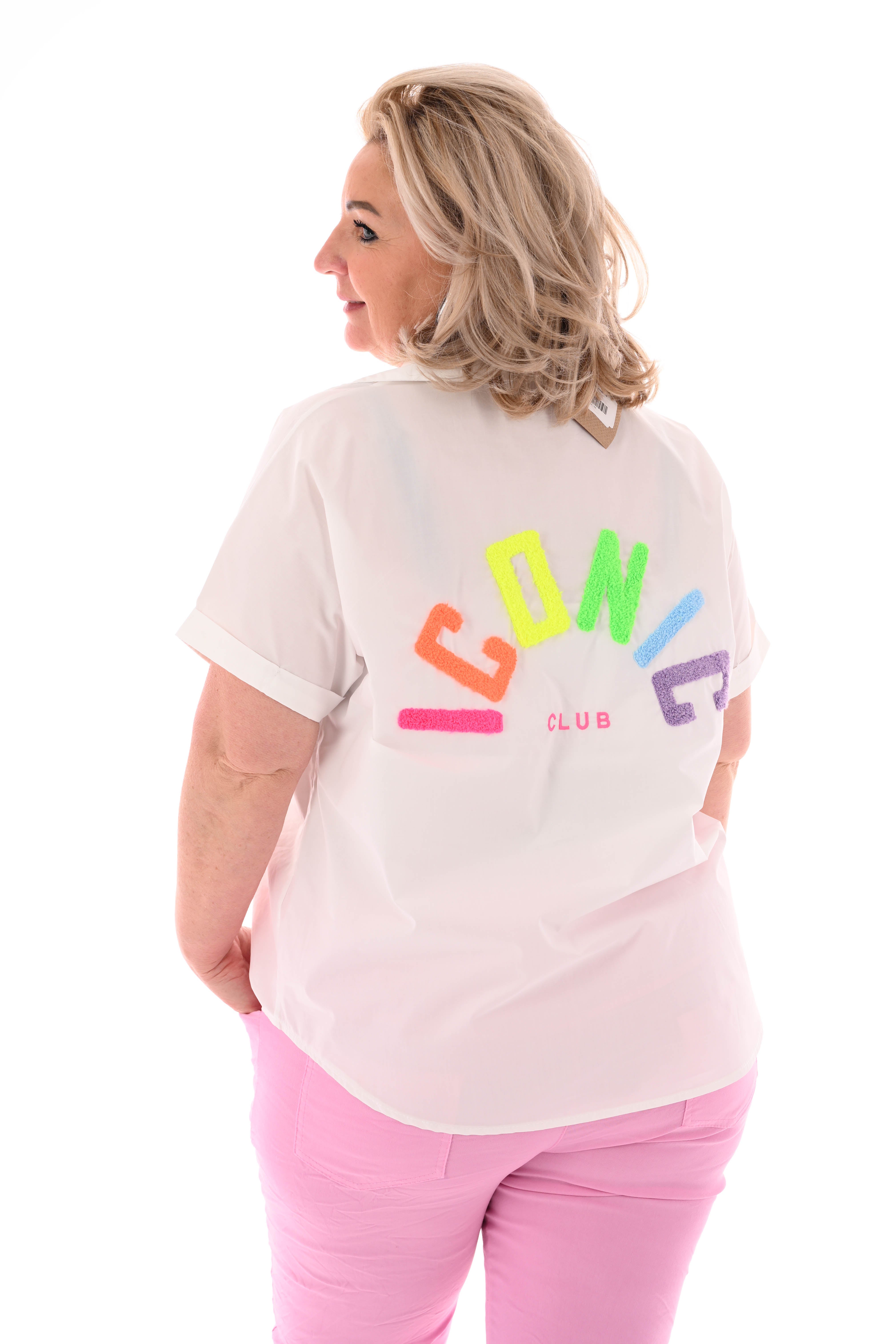 Blouse korte mouwen iconic roomwit