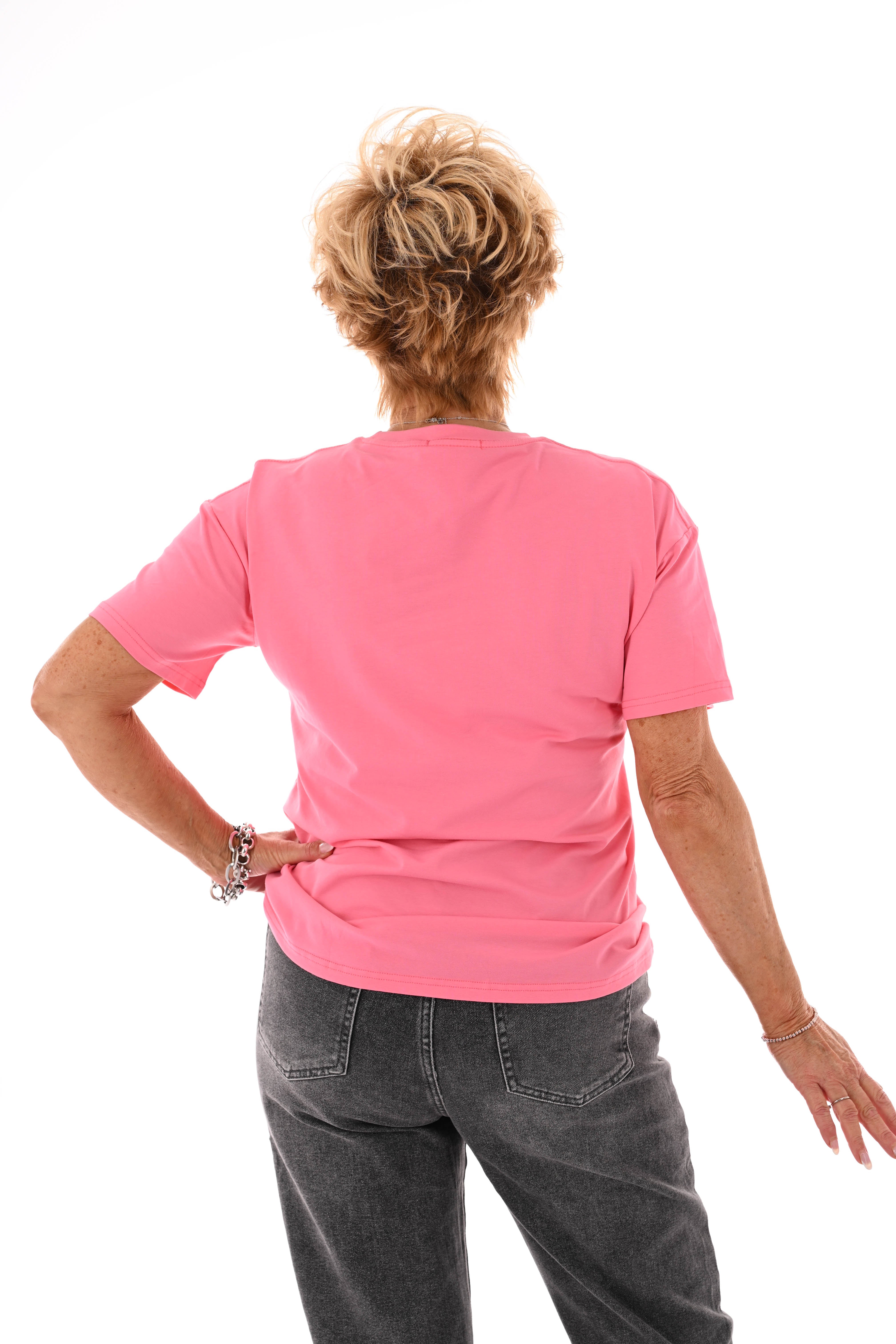 T-shirt Iconic club roze