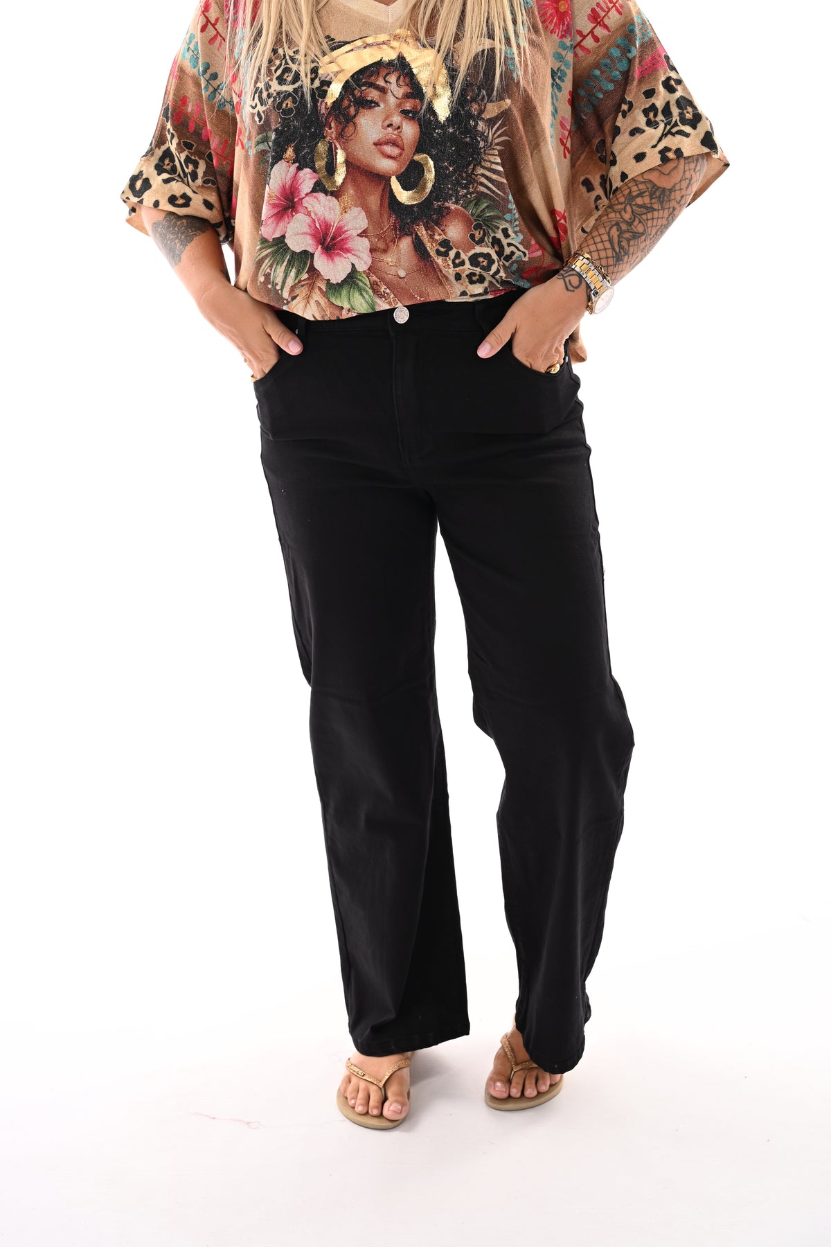 Goodies wide leg zwart