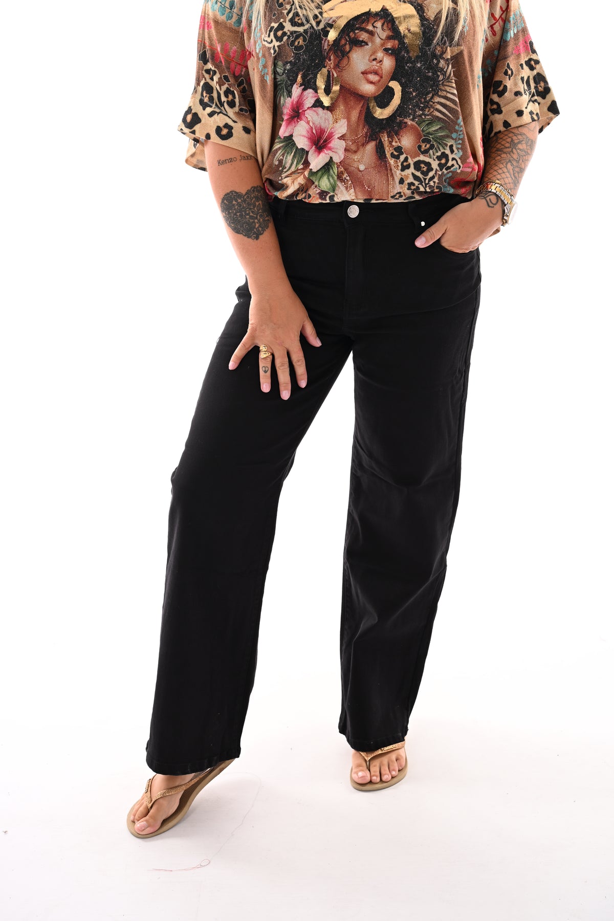 Goodies wide leg zwart