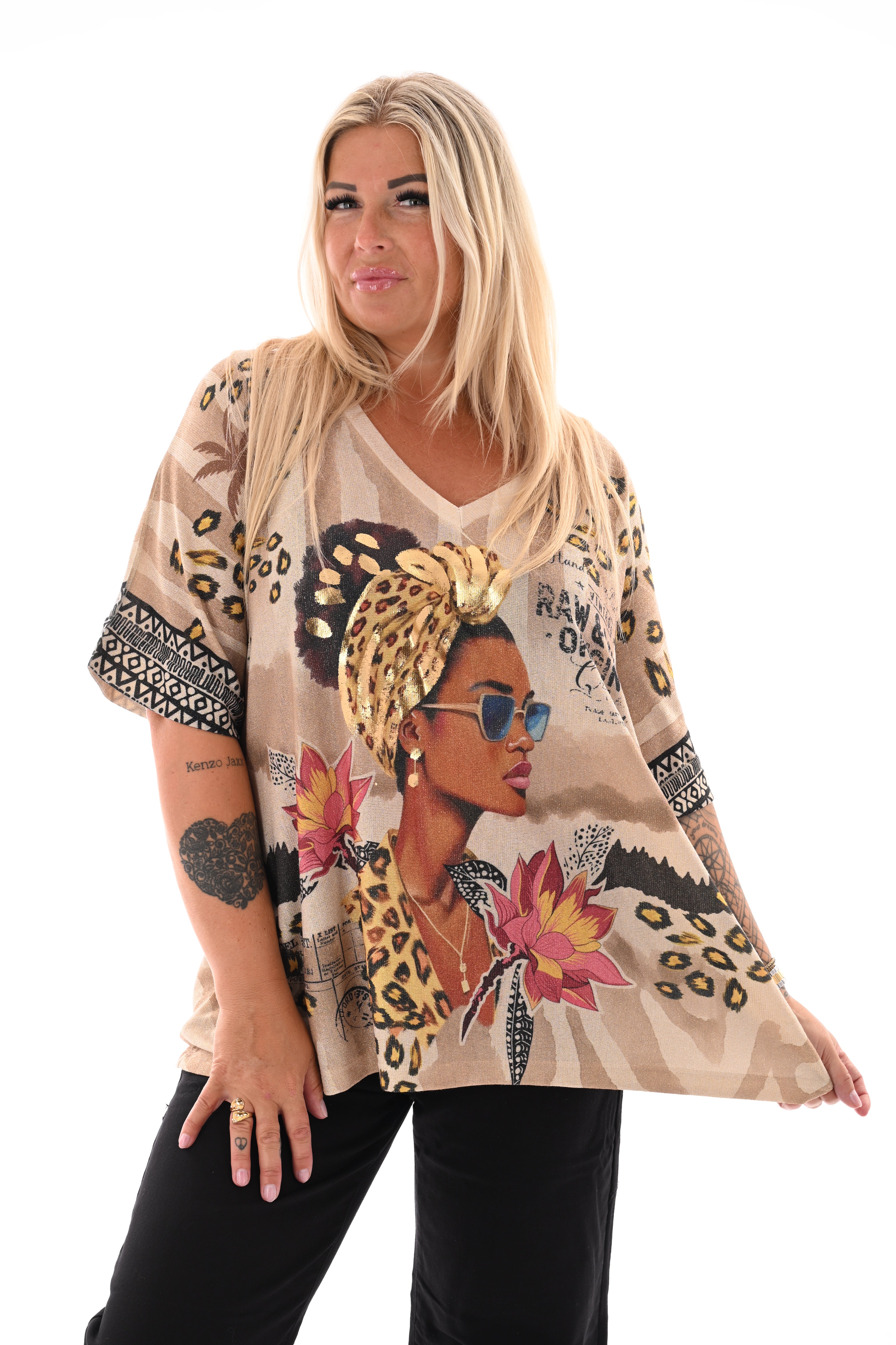 Shirt panter tropical camel