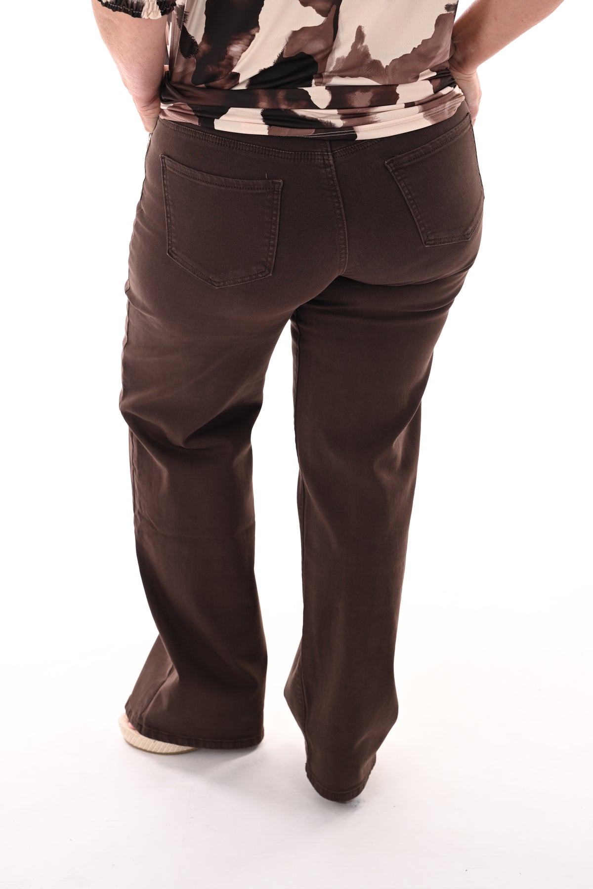 Goodies wide leg donkerbruin