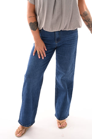 Goodies wide leg middenblauw