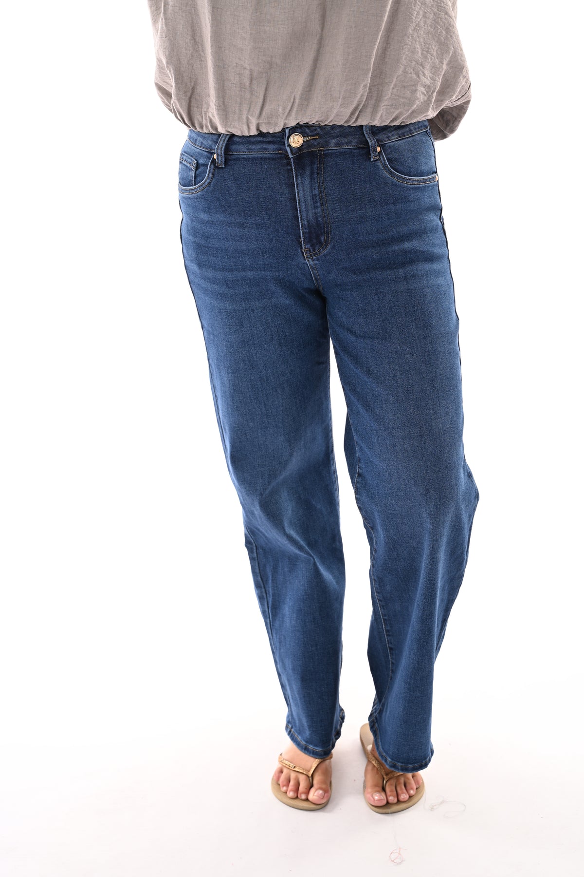 Goodies wide leg middenblauw