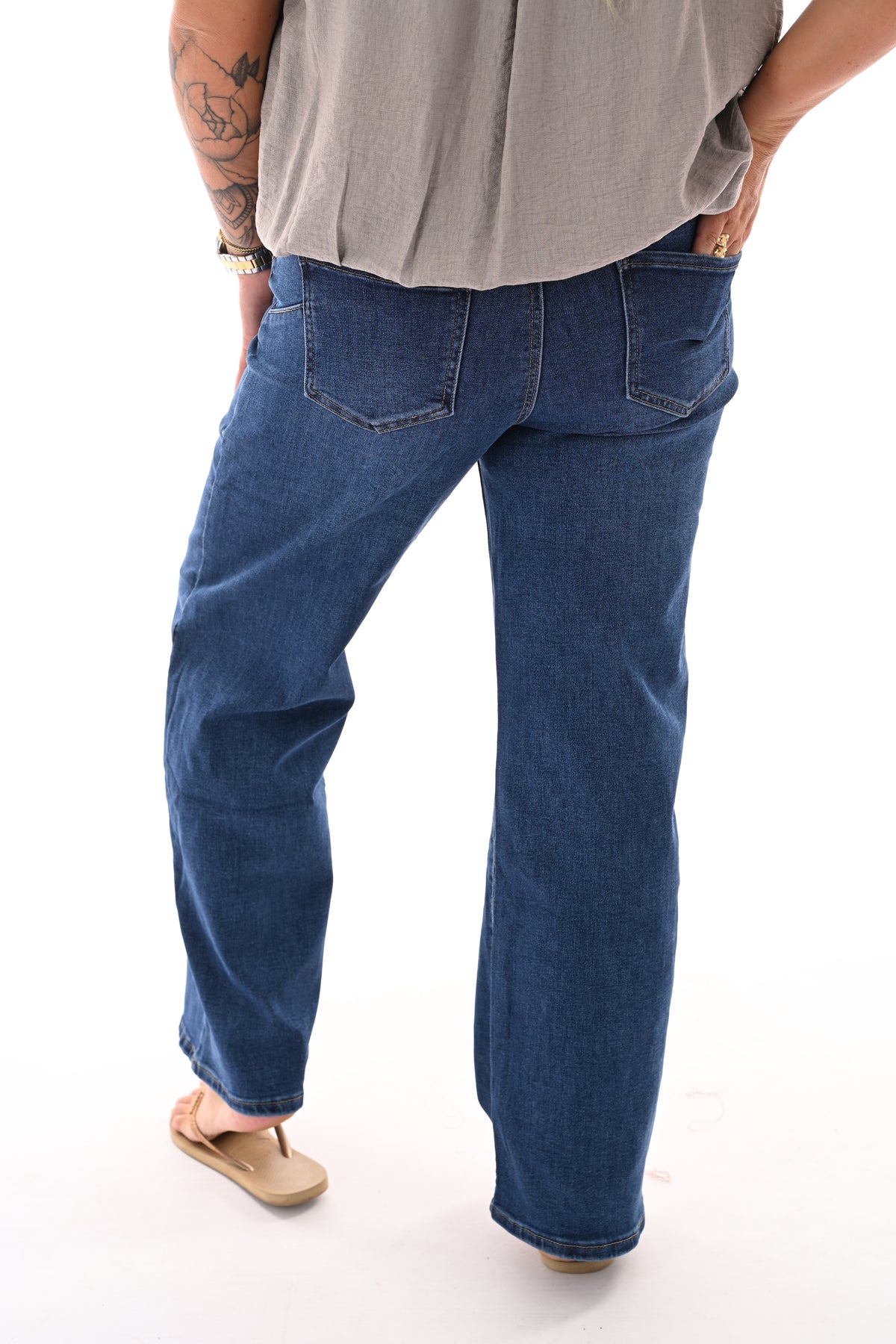 Goodies wide leg middenblauw