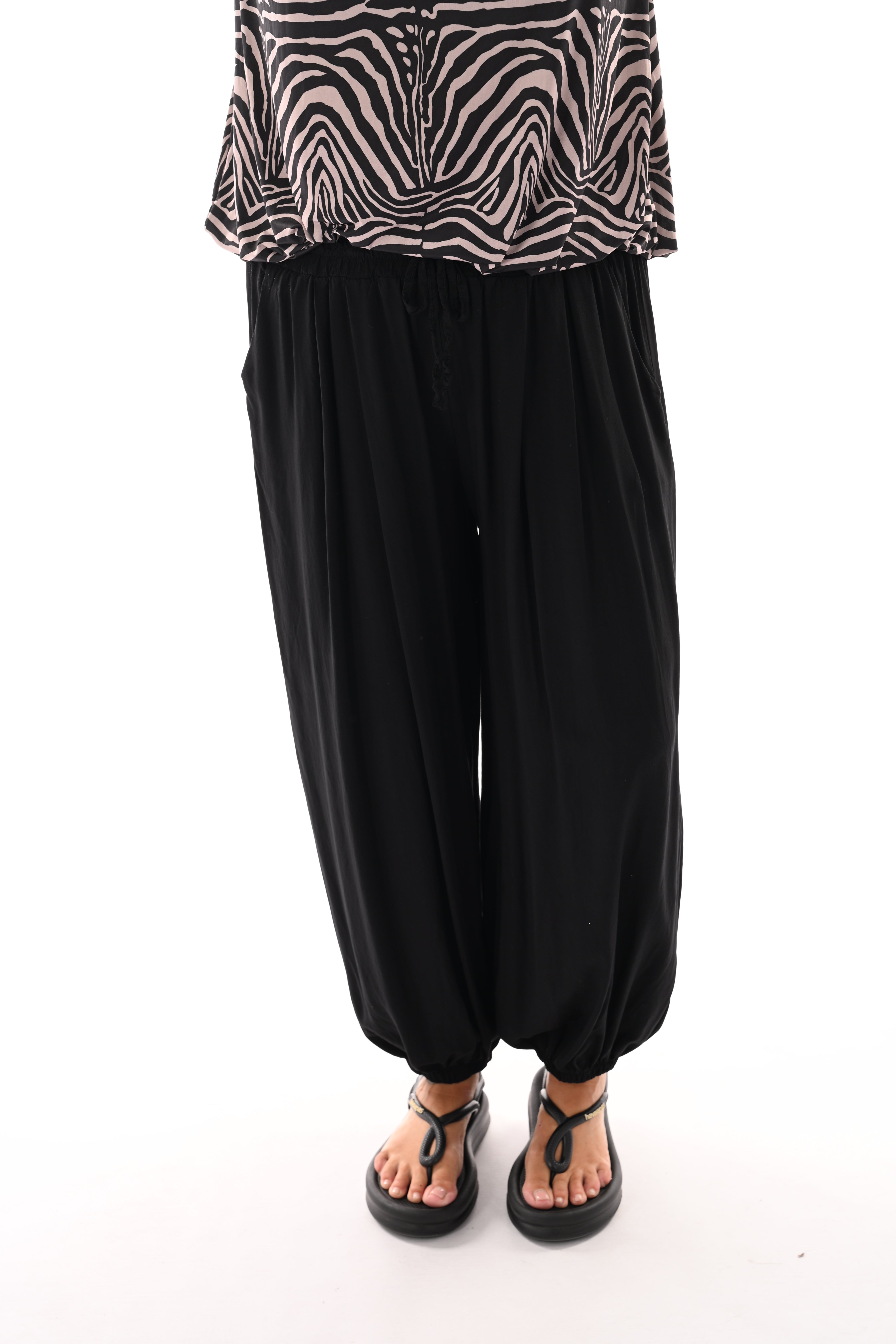 Basic ballon broek uni zwart