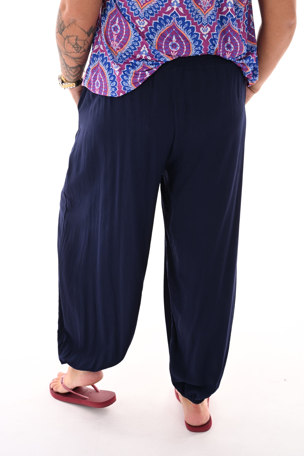 Basic ballon broek uni marineblauw