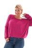 Basic top lange mouwen uni fuchsia